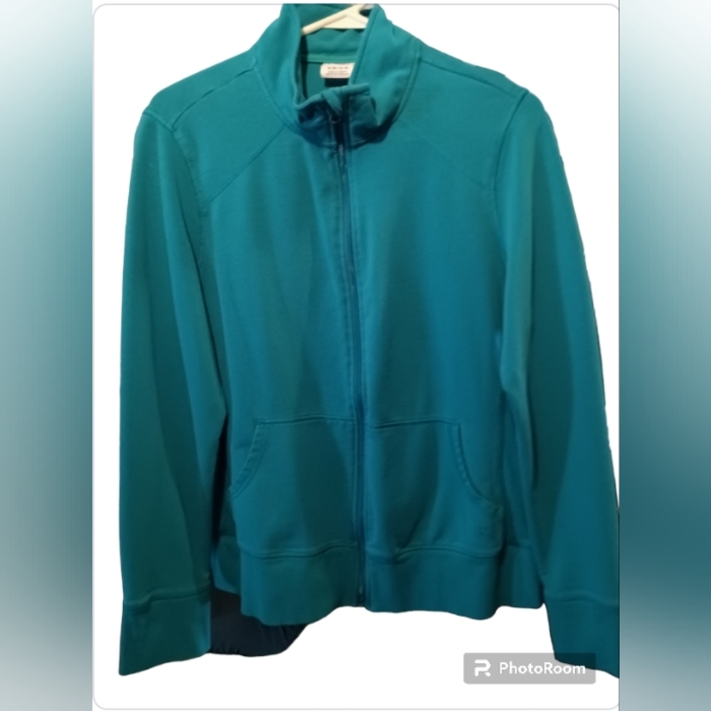 Danskin Now Turquoise Green Full Zip lightweight Jacket women's